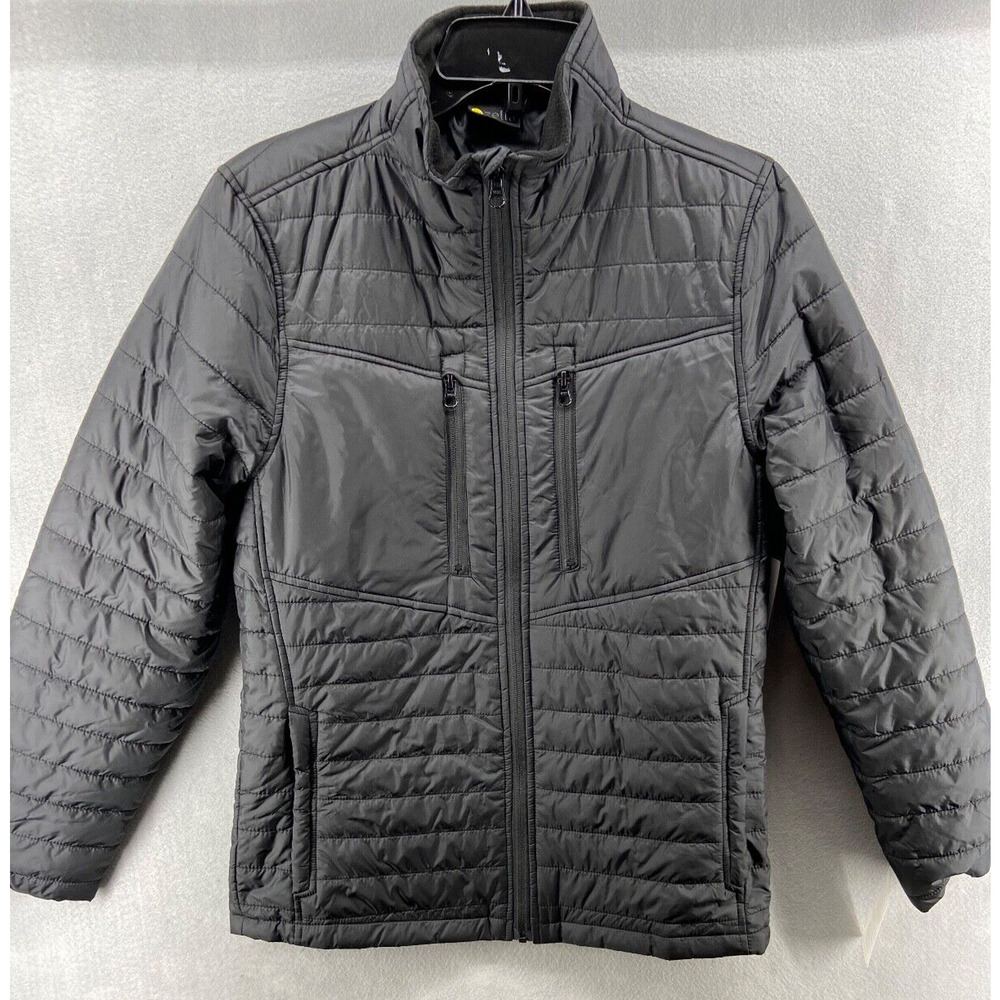 NWT ZELLA Coat Womens Small Black Quilted Puffer Zip Up Pocketsā High Neck